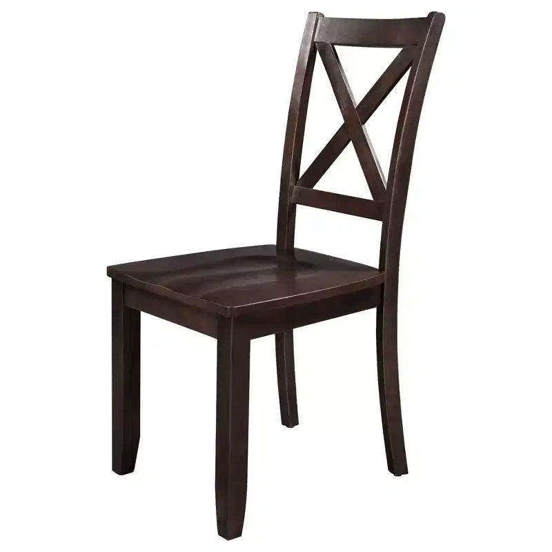 Set da pranzo ad angolo Whisen da 3 pezzi con tavolo in legno con alette a ribalta e 2 sedie con schienale a X