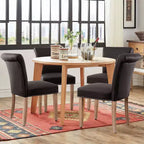 Subrtex Leather Anchor Sedie da pranzo per interni borchiate, set da 2, sedie moderne per la casa di metà secolo