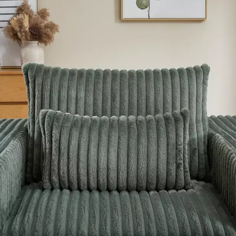 GDFStudio Valerie 62,5 D Poltrona a sacco oversize in velluto a coste, Poltrona lounge singola imbottita con pouf