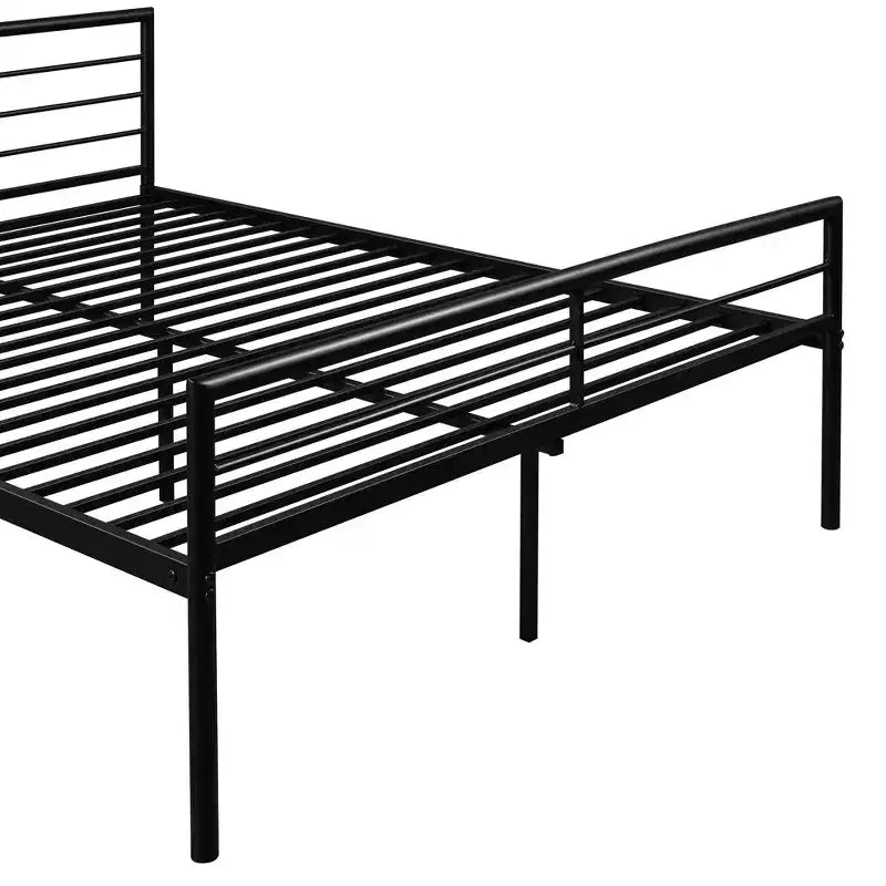 Letto a Castello in Metallo Whisen Twin Over Full con Scrivania e Scala