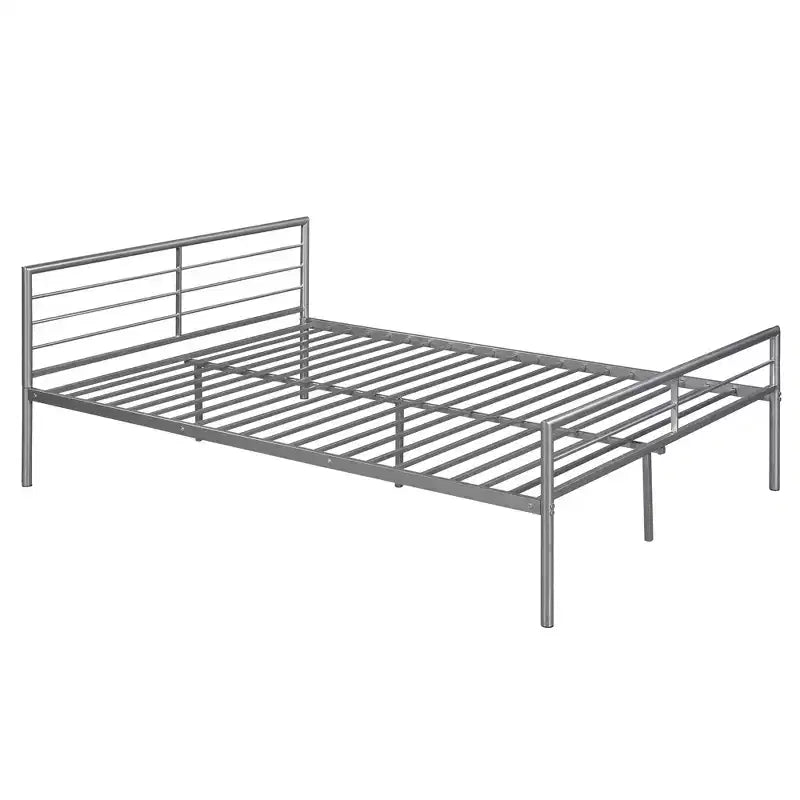 Letto a Castello in Metallo Whisen Twin Over Full con Scrivania e Scala