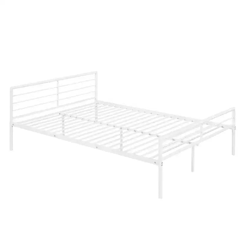 Letto a Castello in Metallo Whisen Twin Over Full con Scrivania e Scala