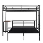 Letto a Castello in Metallo Whisen Twin Over Full con Scrivania e Scala