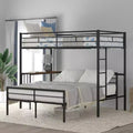 Letto a Castello in Metallo Whisen Twin Over Full con Scrivania e Scala