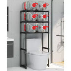 Scaffale portaoggetti sopra il WC, portaoggetti da bagno a 3 ripiani sopra il WC, scaffali da bagno salvaspazio indipendenti sopra il WC per bagno e toilette