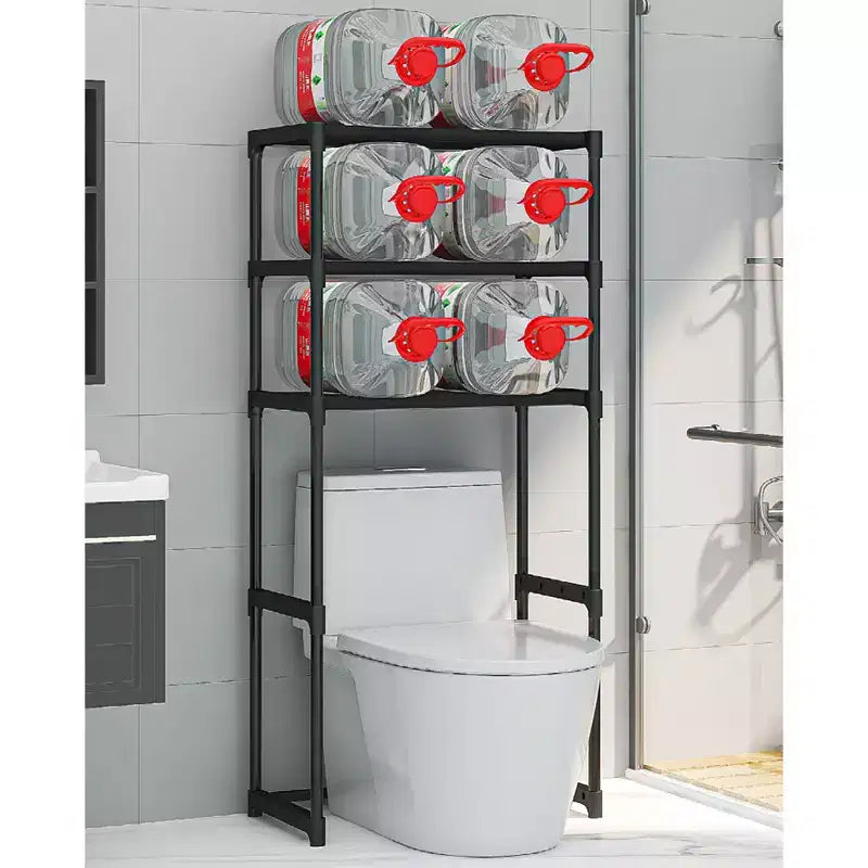 Scaffale portaoggetti sopra il WC, portaoggetti da bagno a 3 ripiani sopra il WC, scaffali da bagno salvaspazio indipendenti sopra il WC per bagno e toilette