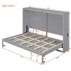 Letto a scomparsa Whisen Modern Design con stazione di ricarica USB