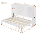 Letto a scomparsa Whisen Modern Design con stazione di ricarica USB