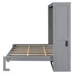 Letto a scomparsa Whisen Modern Design con stazione di ricarica USB