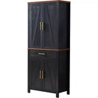 Kings Brand Furniture - Armadio da cucina autoportante con ante, ripiani regolabili e cassetto, 72 pollici