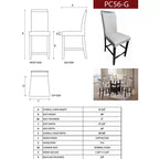 Kings Brand Furniture Sedie da pranzo Parsons Arecibo, set da 2