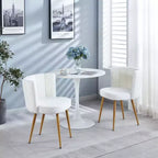 Versatile 2-Pack Iron-Legged Dining Chairs with Cushioned Seats for Any Room