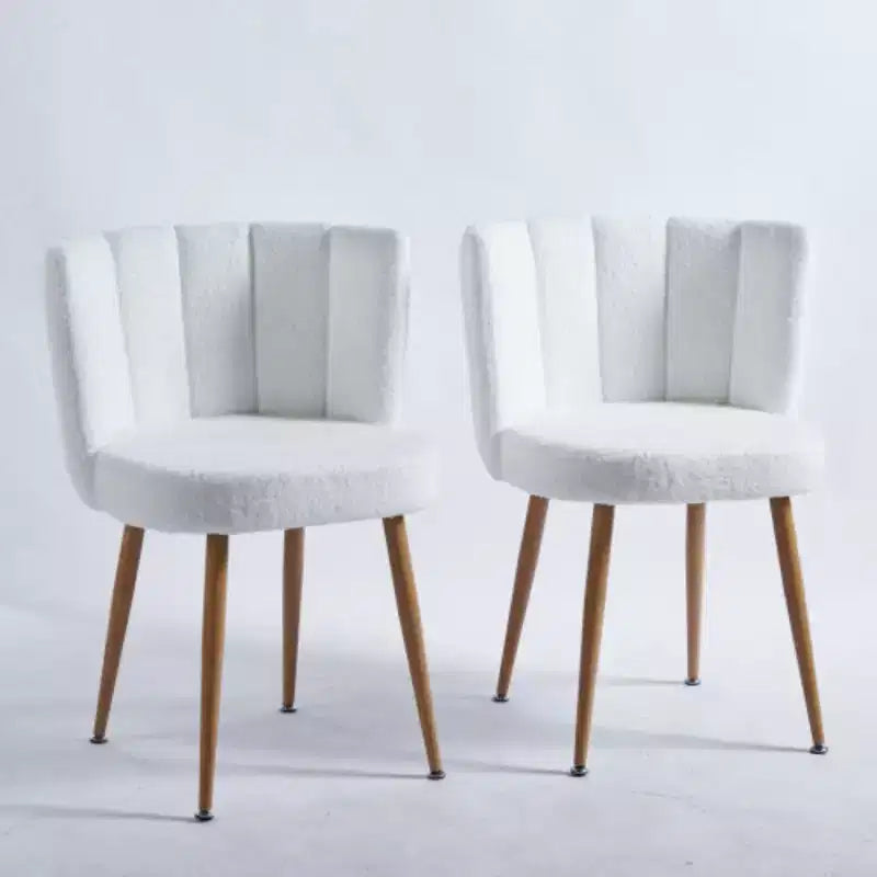 Versatile sedie da pranzo con gambe in ferro, pacco da 2, con sedili imbottiti per ogni stanza