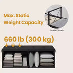 Panca Ottomana Contenitore da 43 pollici, Ottomana con Contenitore, Panca Ottomana, Supporta fino a 300 kg per Soggiorno