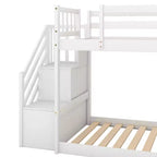 Letto a castello Whisen Wood con due letti singoli, scivolo convertibile e scaletta