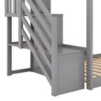 Letto a castello Whisen Wood con due letti singoli, scivolo convertibile e scaletta