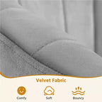 Yaheetech Set di 2 Poltrone Accent con Trapuntatura a Canali e Gambe in Metallo Dorato per Soggiorno