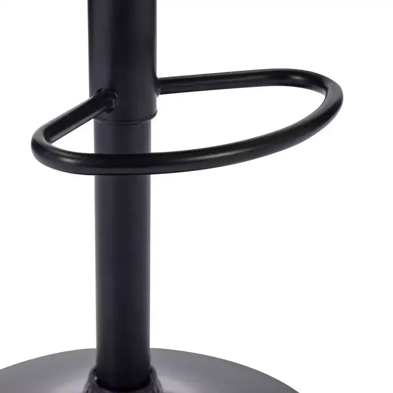 Sgabelli da bar VECELO Set da 2, Sgabelli da bar regolabili in altezza con schienale e braccioli, Sedie da bar girevoli, Sgabelli da cucina in pelle PU, Nero/Bianco