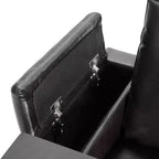 Poltrona reclinabile elettrica Whisen 35.8L x 37.8W x 42.1H con sollevatore, porta di ricarica USB, 2 portabicchieri e tavolino girevole a 360°
