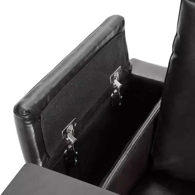 Poltrona reclinabile elettrica Whisen 35.8L x 37.8W x 42.1H con sollevatore, porta di ricarica USB, 2 portabicchieri e tavolino girevole a 360°