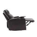 Poltrona reclinabile elettrica Whisen 35.8L x 37.8W x 42.1H con sollevatore, porta di ricarica USB, 2 portabicchieri e tavolino girevole a 360°