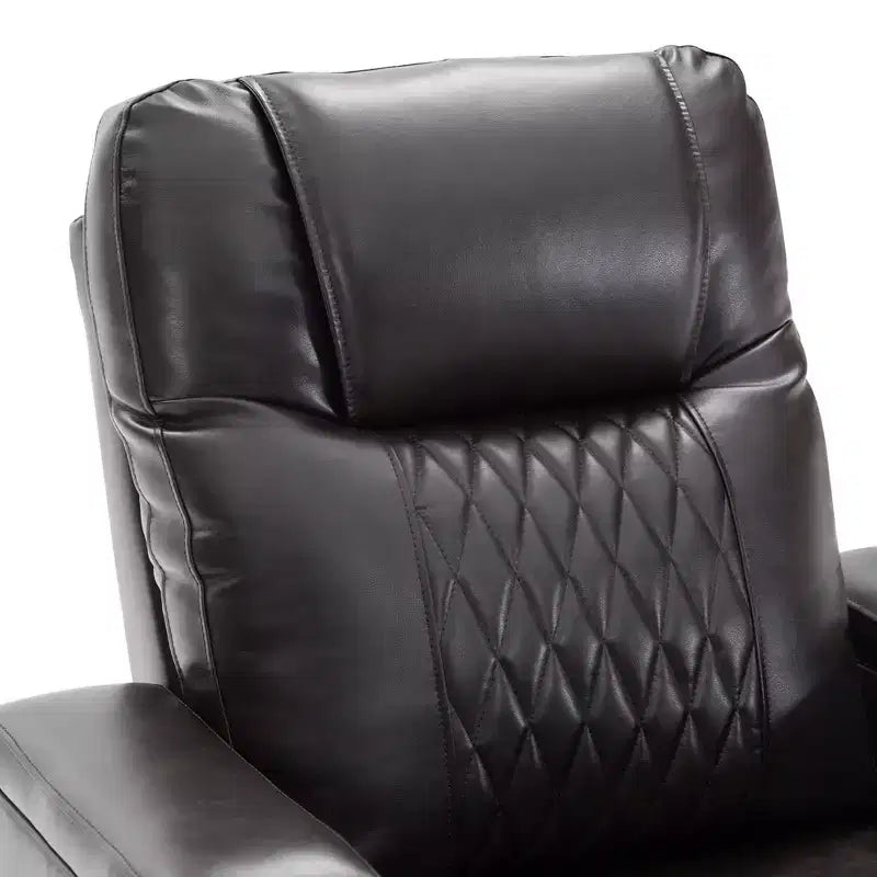 Poltrona reclinabile elettrica Whisen 35.8L x 37.8W x 42.1H con sollevatore, porta di ricarica USB, 2 portabicchieri e tavolino girevole a 360°