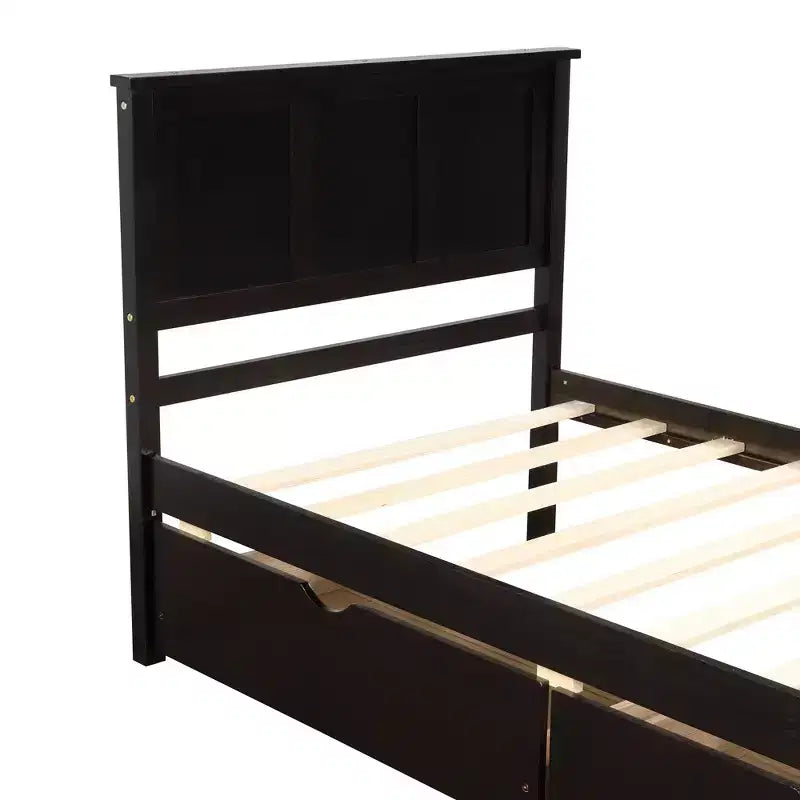 Letto a piattaforma singolo Whisen Modern Wood