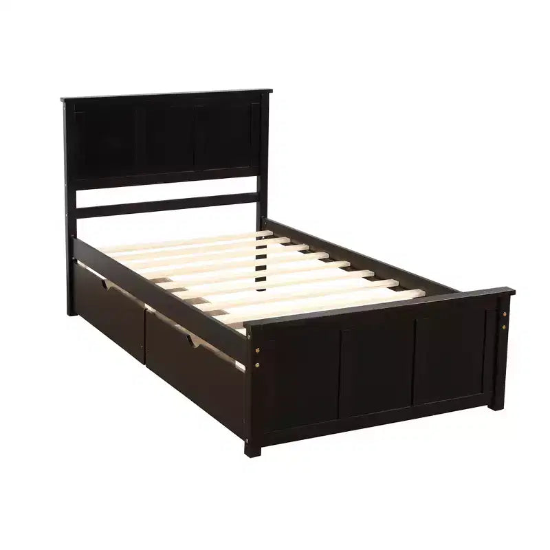 Letto a piattaforma singolo Whisen Modern Wood