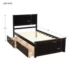 Letto a piattaforma singolo Whisen Modern Wood