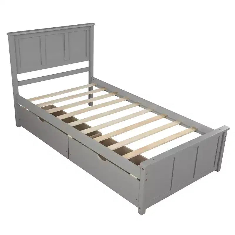 Letto a piattaforma singolo Whisen Modern Wood