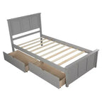 Letto a piattaforma singolo Whisen Modern Wood
