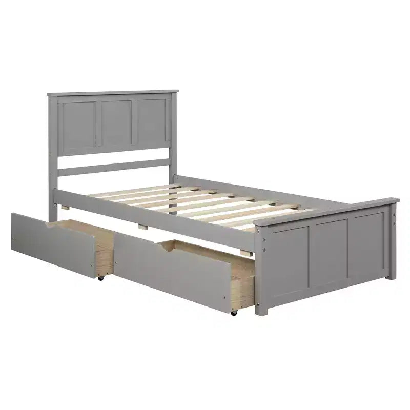 Letto a piattaforma singolo Whisen Modern Wood
