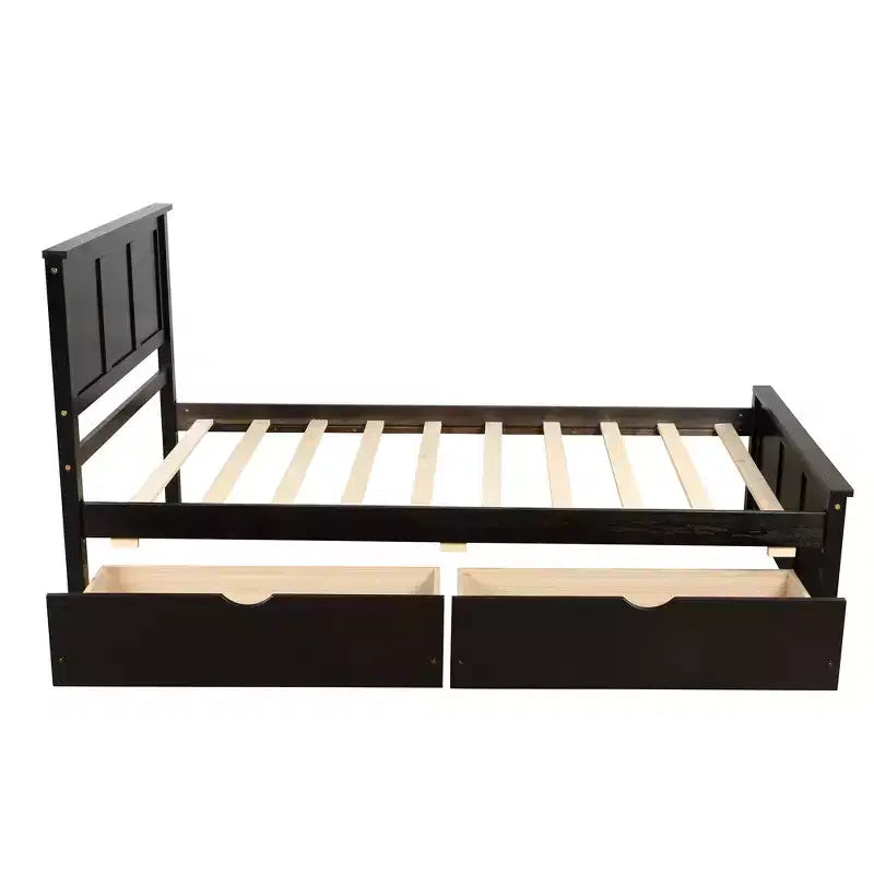 Letto a piattaforma singolo Whisen Modern Wood