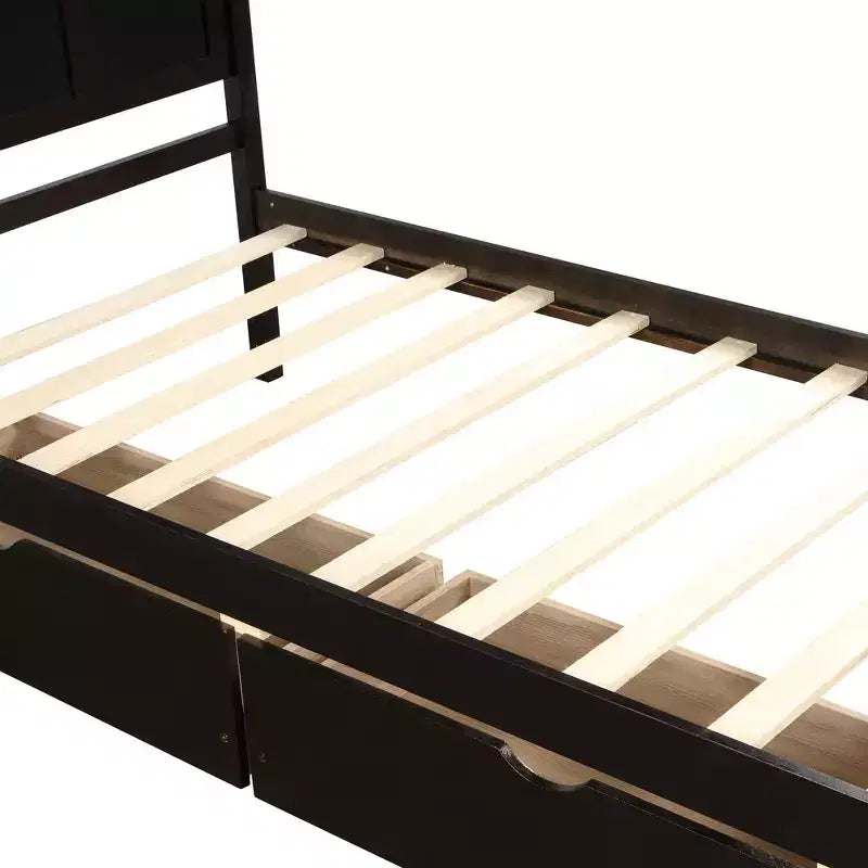 Letto a piattaforma singolo Whisen Modern Wood