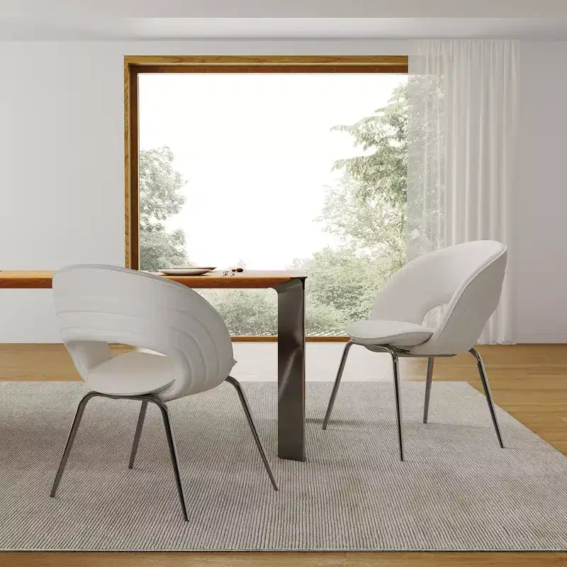 Sedia da pranzo in velluto 1 pz, bianco sporco