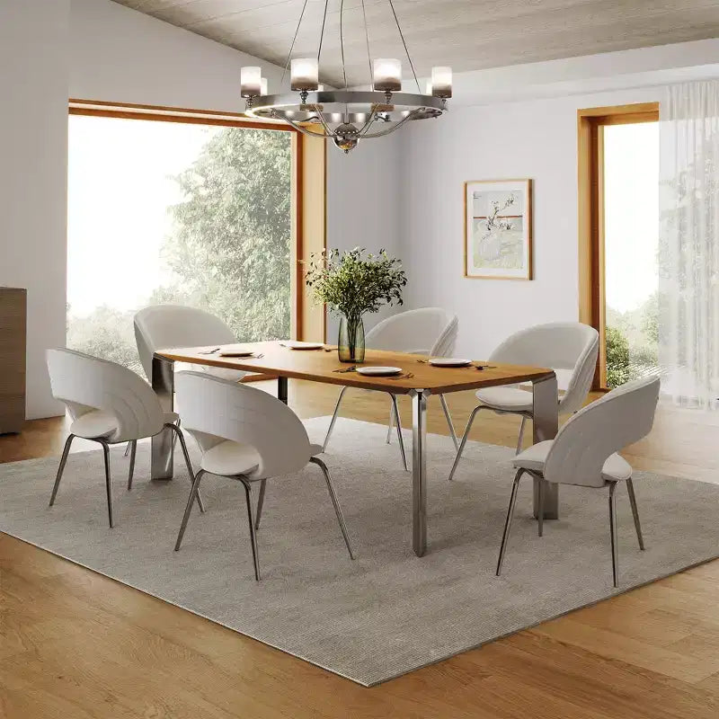 Sedia da pranzo in velluto 1 pz, bianco sporco
