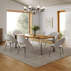 Sedia da pranzo in velluto 1 pz, bianco sporco