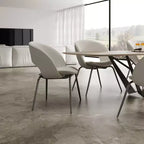 Sedia da pranzo in velluto 1 pz, bianco sporco