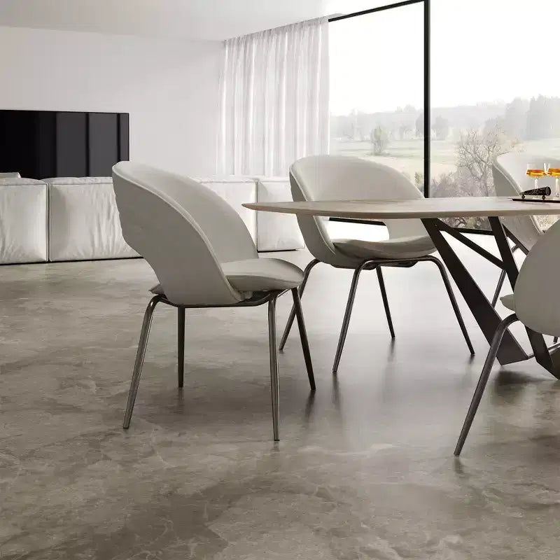 Sedia da pranzo in velluto 1 pz, bianco sporco