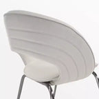 Sedia da pranzo in velluto 1 pz, bianco sporco