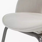 Sedia da pranzo in velluto 1 pz, bianco sporco
