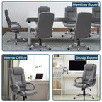 Sedia da ufficio direzionale in similpelle a schienale alto Home Imports Emporium con supporto lombare e base girevole