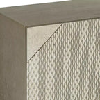55 Downing Street Marian Mobile Contenitore a 2 Ante Asimmetriche in Acciaio Inox Dorato Larghezza 39 1/2
