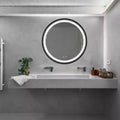 24inch Bathroom Led Classy Vanity Mirror with focused backplane,Black aluminum alloy frame