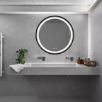 24inch Bathroom Led Classy Vanity Mirror with focused backplane,Black aluminum alloy frame