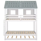 Letto a castello doppio Whisen Elegant House Roof con letto estraibile - Bianco