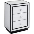 Studio 55D Biscaya 17 3/4 Wide White Reverse Painted Glass Side Table