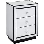 Studio 55D Biscaya 17 3/4 Wide White Reverse Painted Glass Side Table