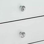 Tavolino laterale in vetro con retro dipinto bianco Studio 55D Biscaya 17 3/4 di larghezza