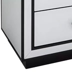 Tavolino laterale in vetro con retro dipinto bianco Studio 55D Biscaya 17 3/4 di larghezza